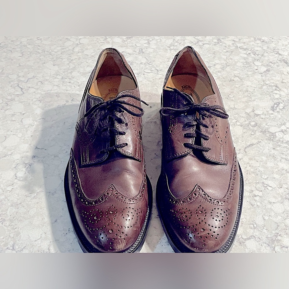 $795 Tod’s Brogues in med brown, size 11 all calf leather will age beautifully!